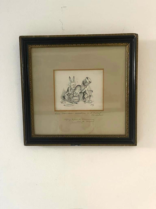 Sir Francis Carruthers Gould,( British 1844-1925) Original Pen and Ink - Alice in (Fiscal) Wonderland