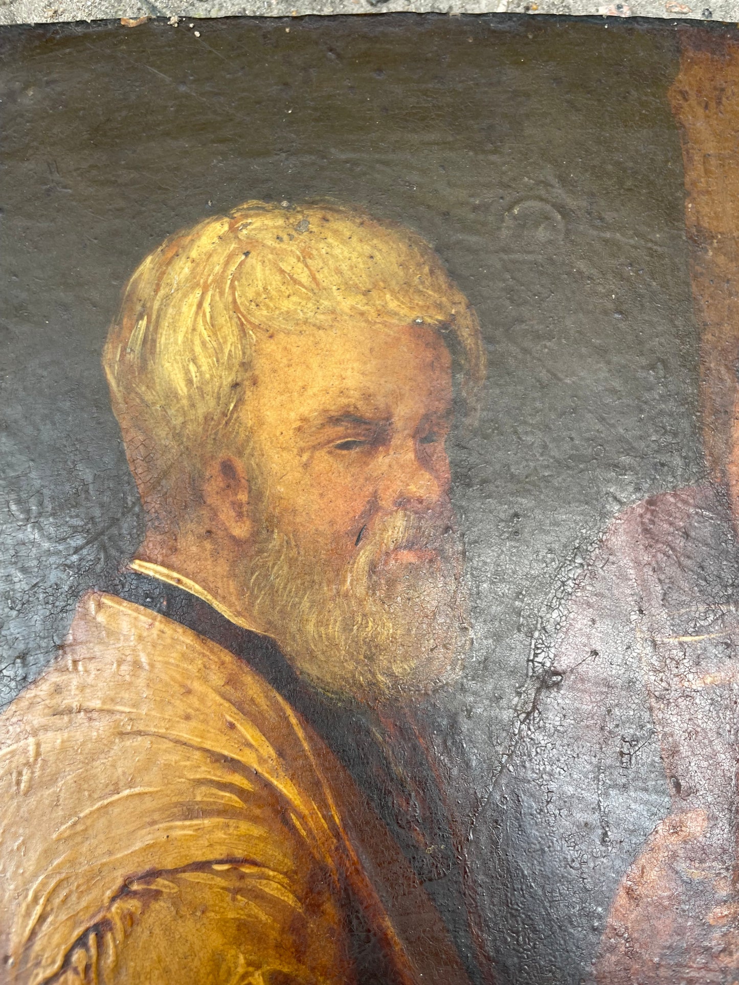 Olio su tavola olandese del XVII secolo, scena di taverna
