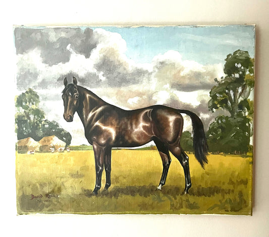 Una coppia di ritratti di cavalli della metà del secolo