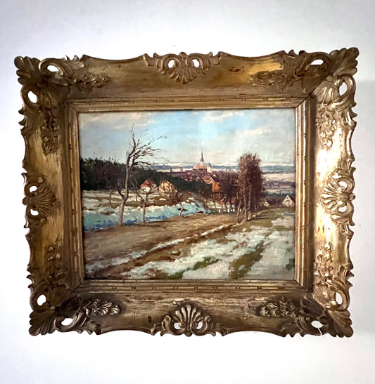 VISTA EUROPEA IMPRESSIONISTA CON UNA CHIESA