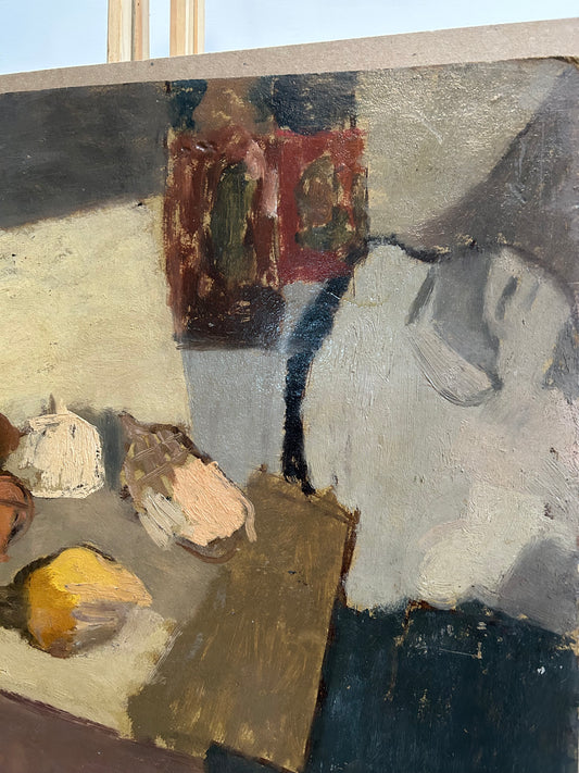 A Late 1930's Cubist Oil on Board