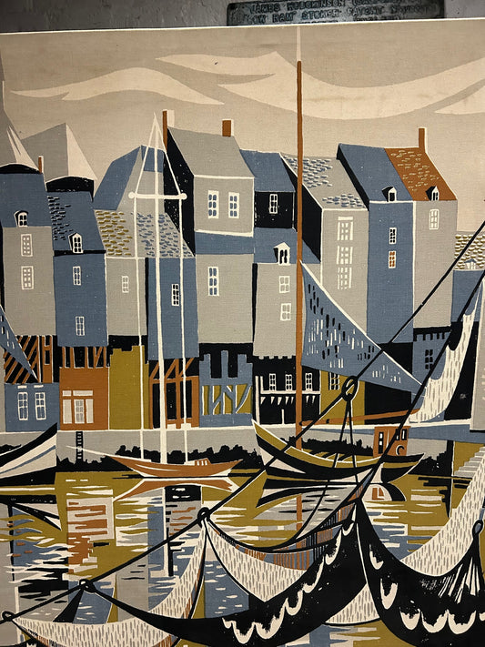 Large Mid Century Lithograph by Simon Chave