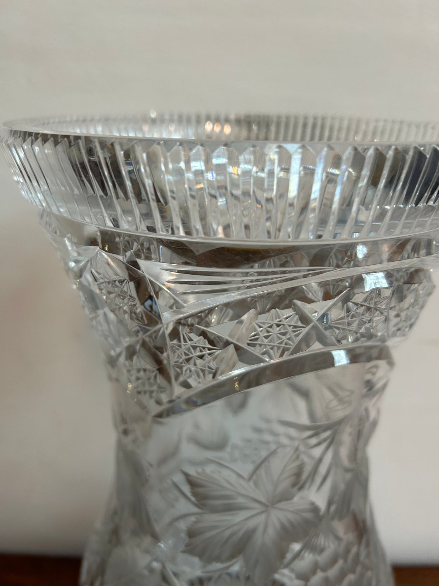 Victorian Cut Glass Vase
