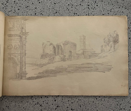 Old Master Drawing form an early 18th century Roman Holiday