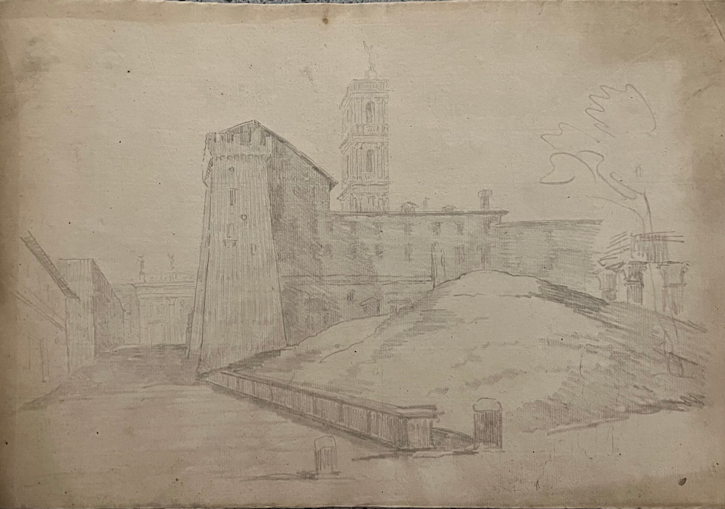 Old Master Drawing form an early 18th century Roman Holiday