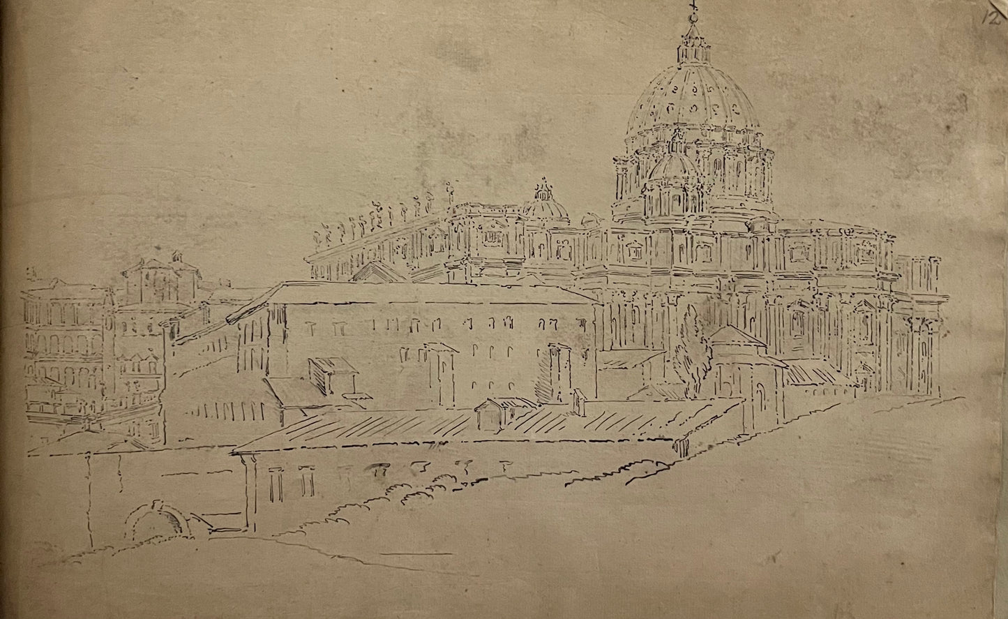 Old Master Drawing form an early 18th century Roman Holiday
