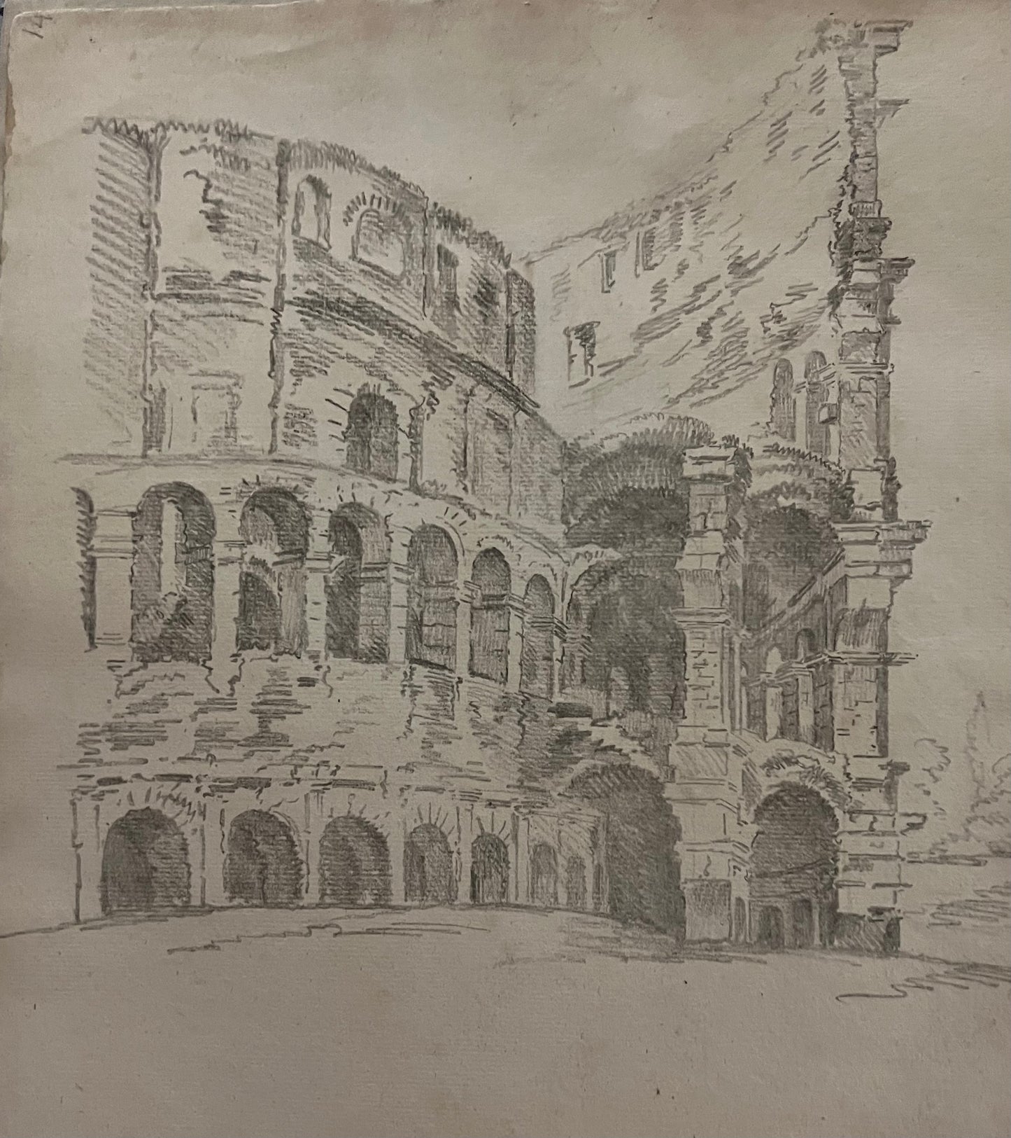 Old Master Drawing form an early 18th century Roman Holiday