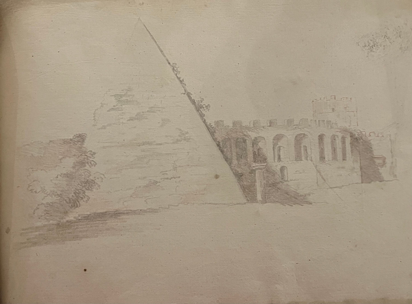 Old Master Drawing form an early 18th century Roman Holiday