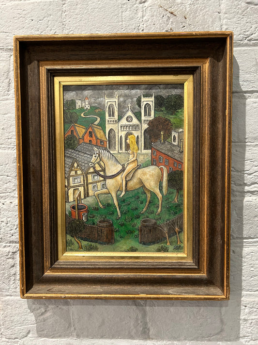 Lady Godiva Oil on Board by Francis John Clarence Westenra Plantagenet Hastings, 16th Earl of Huntingdon. 1901-1990.