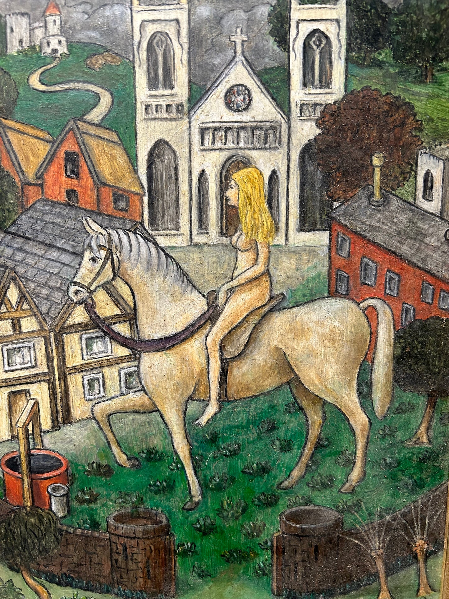 Lady Godiva Oil on Board by Francis John Clarence Westenra Plantagenet Hastings, 16th Earl of Huntingdon. 1901-1990.