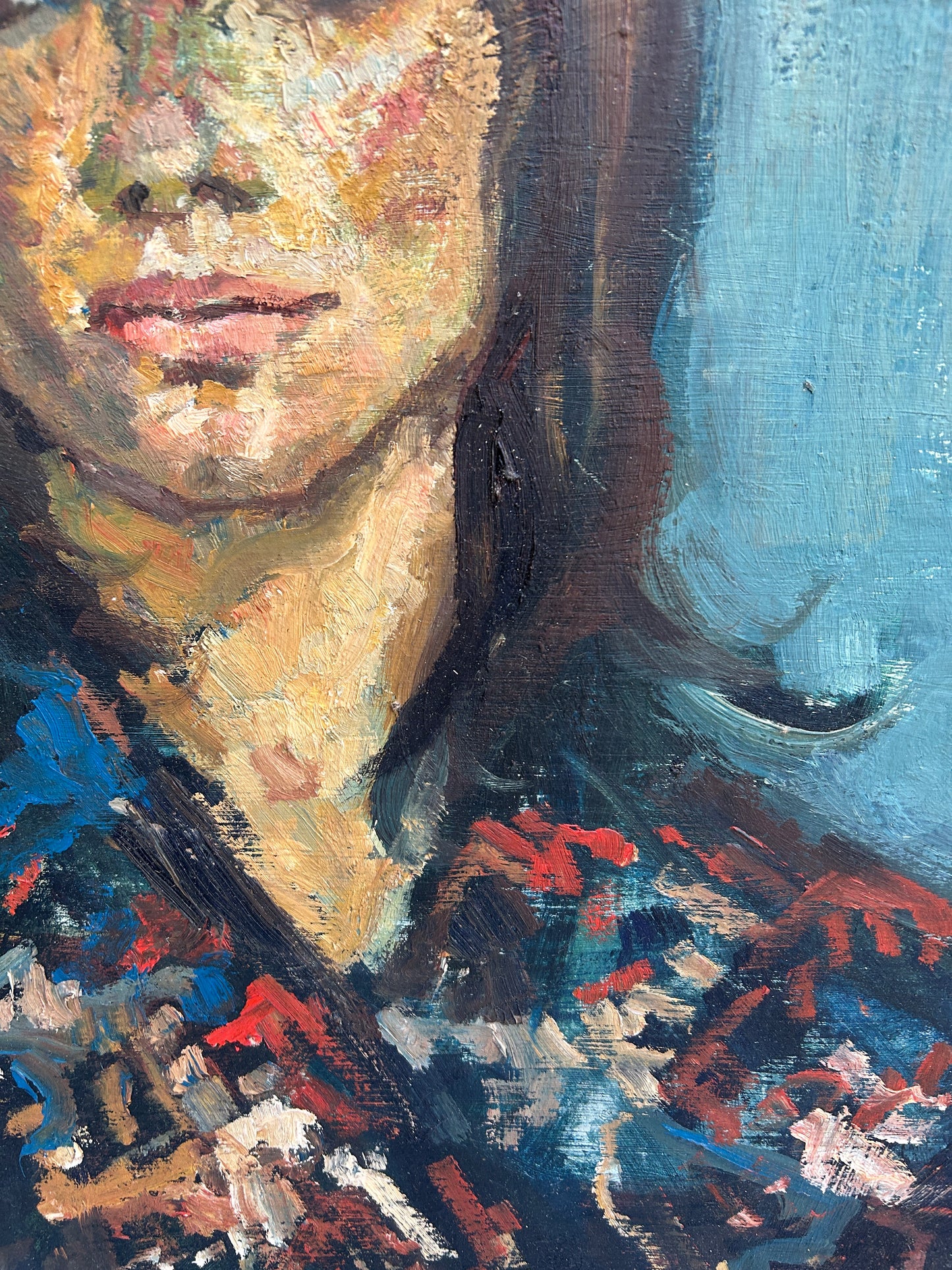 Ritratto femminile anni '60 Olio su tela