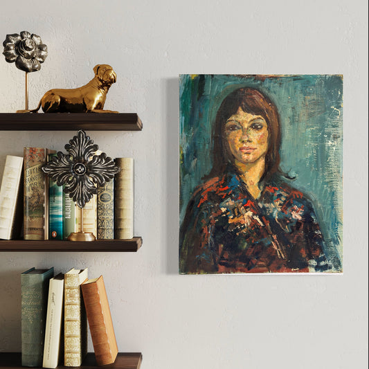 Ritratto femminile anni '60 Olio su tela