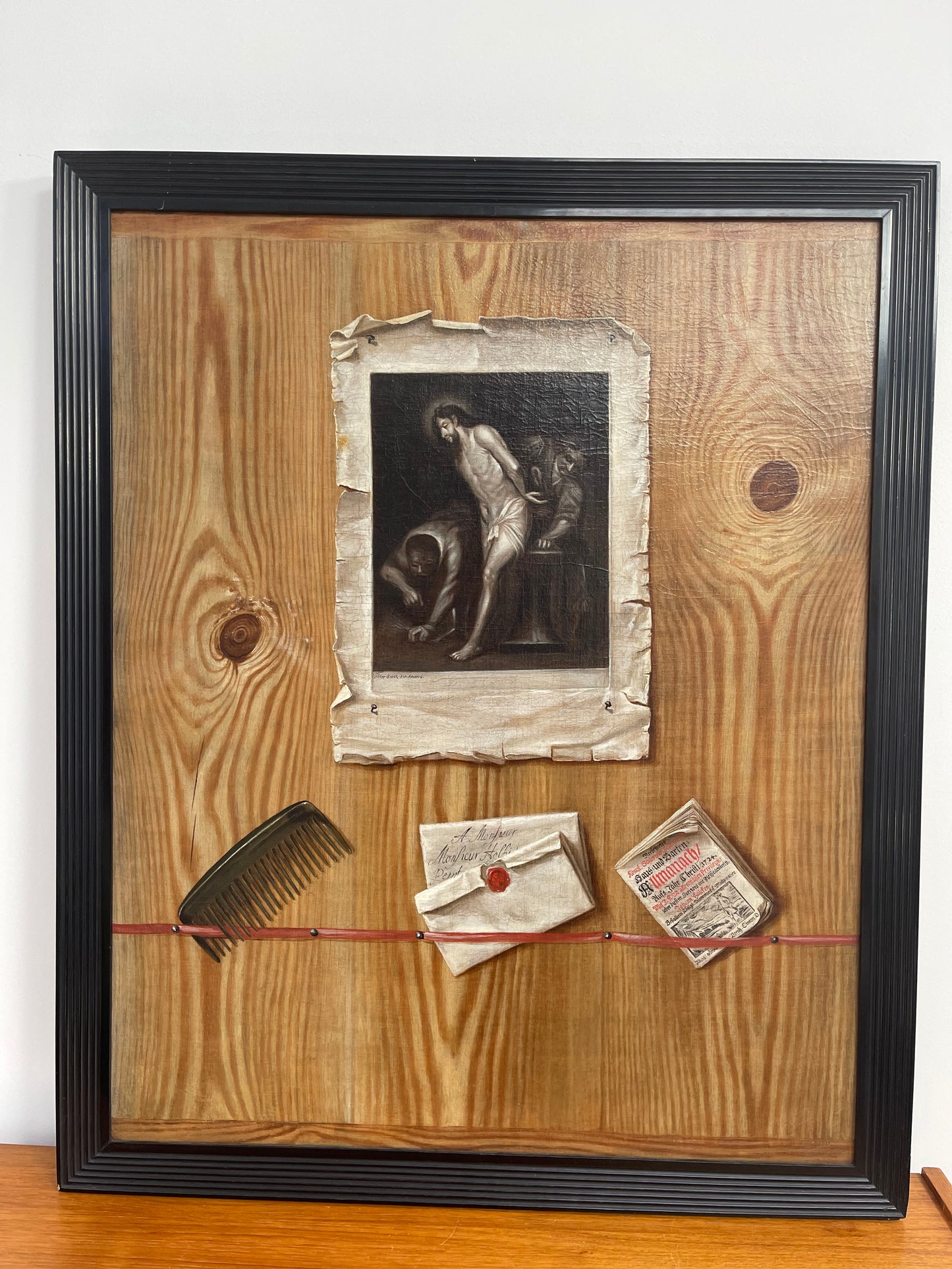 Jakob Heinrich Helbigk (Hamburg 1640 - 1746) 18th Century oil painting - Trompe-l'oeil