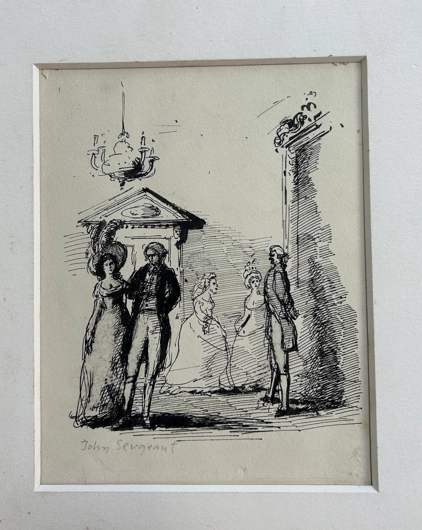 Pen and Ink by John Sergeant (1937-2010) From the Diary of Francis Burney