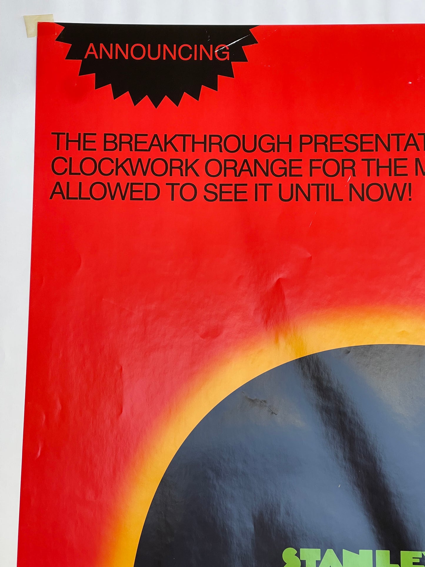 Rare Original 1971 Clockwork Orange Poster - Stanley Kubrick