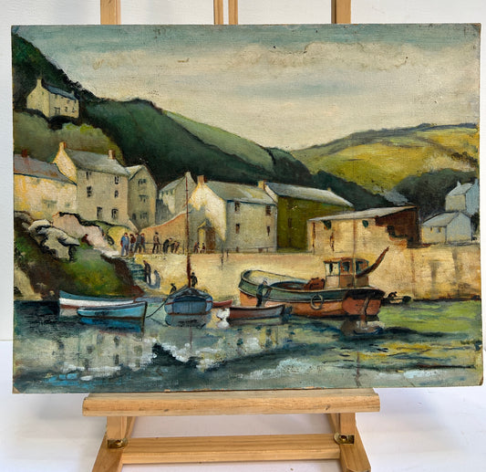 A view of Saint Isaac, Cornwall in a Mod Brit Style C.1960