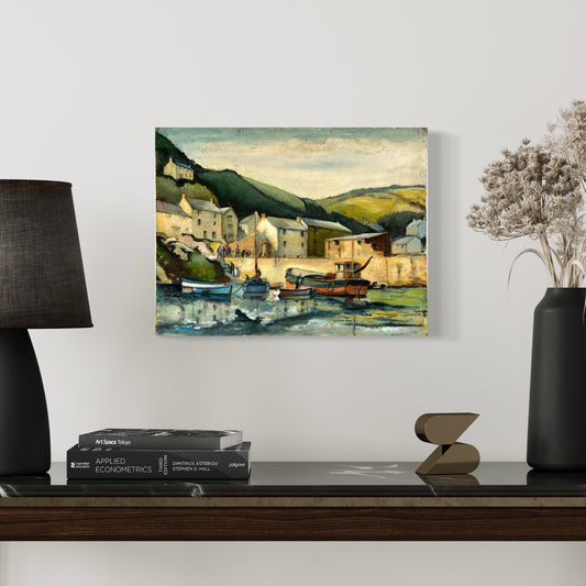 A view of Saint Isaac, Cornwall in a Mod Brit Style C.1960