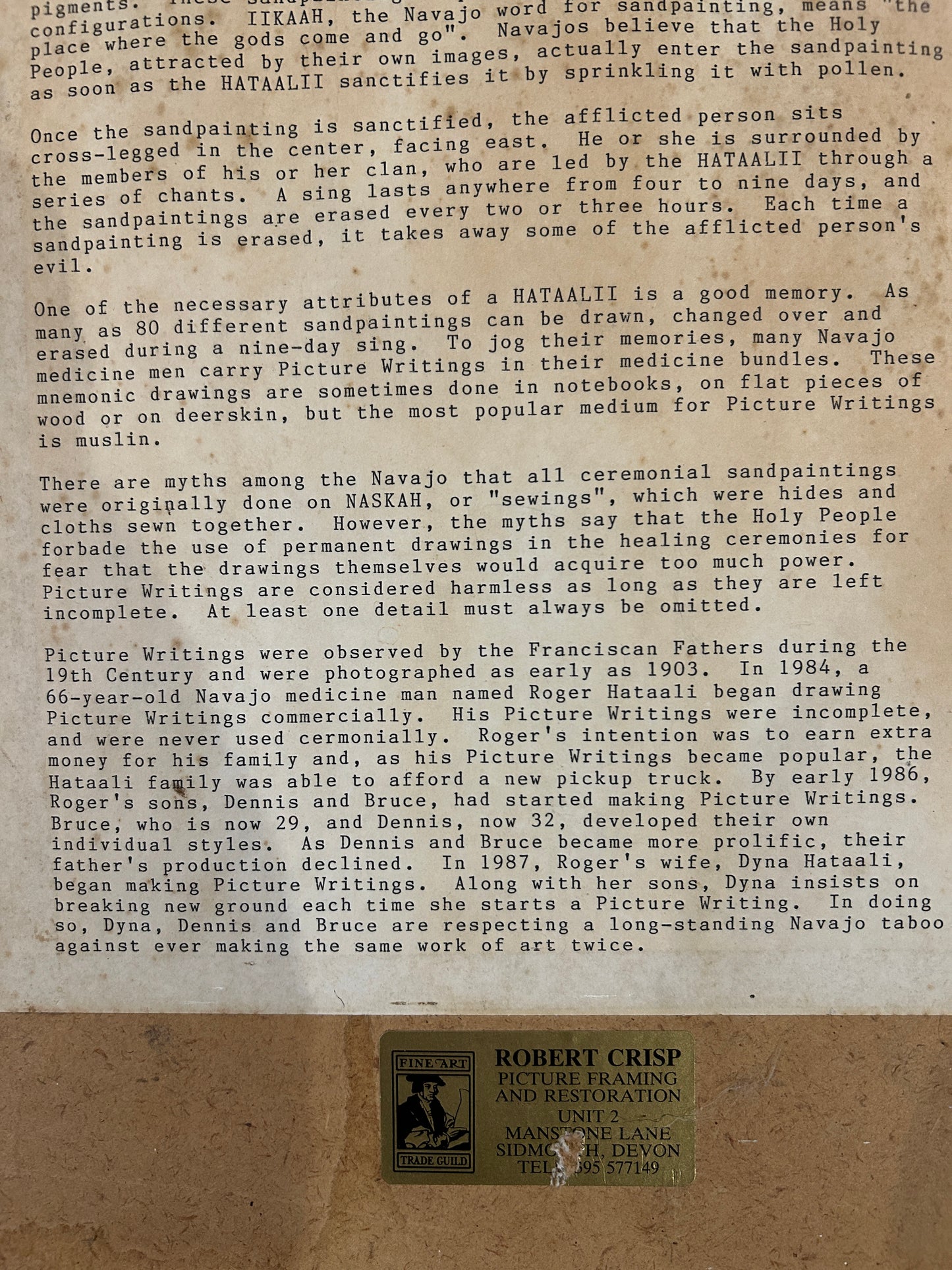 Navajo Picture Writing