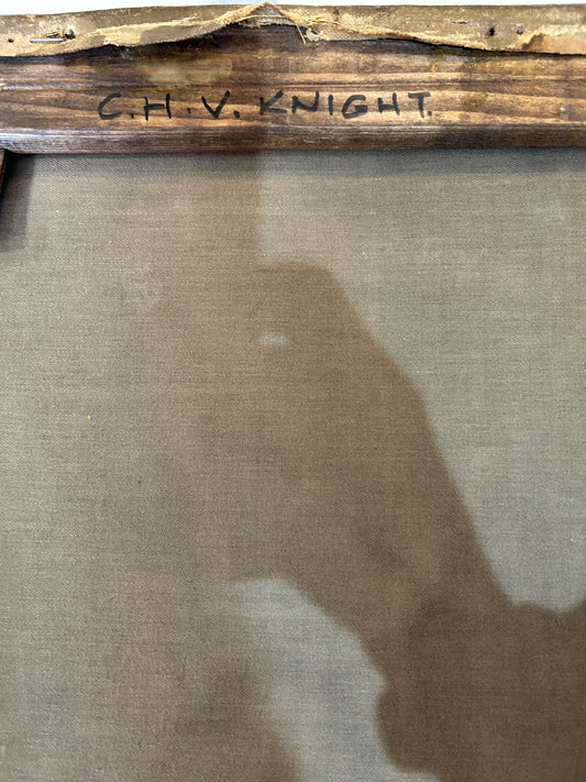 Sembra primavera! Olio floreale su tela degli anni '50