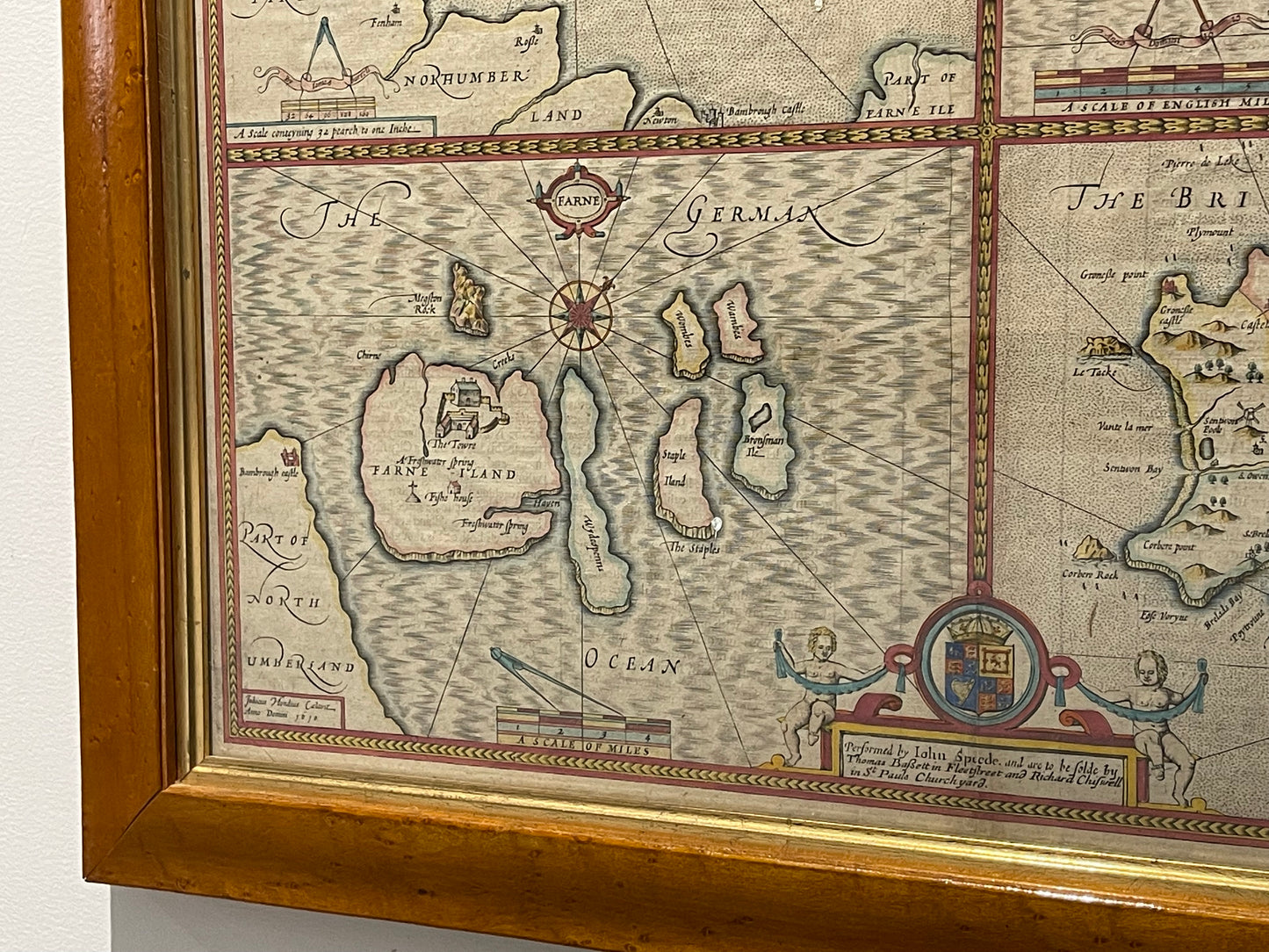 John Speed Original 1676 Map - The Theatre of the Empire of Great Britaine