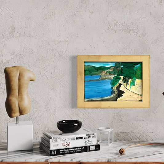 Monterossa Path Mid Century Italian Oil on Canvas