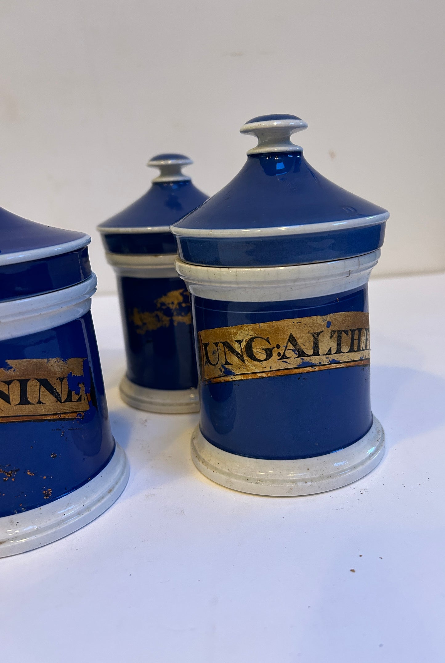 19th Century Blue Apothocary Jars
