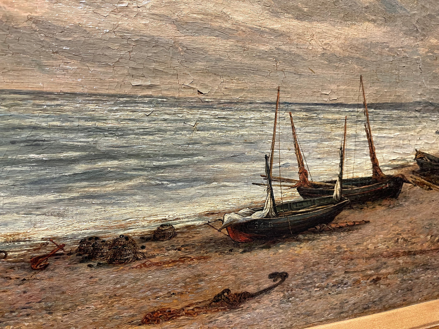 Albert Hodder 1845-1911 Original Oil Painting - Charmouth Beach, Dorset