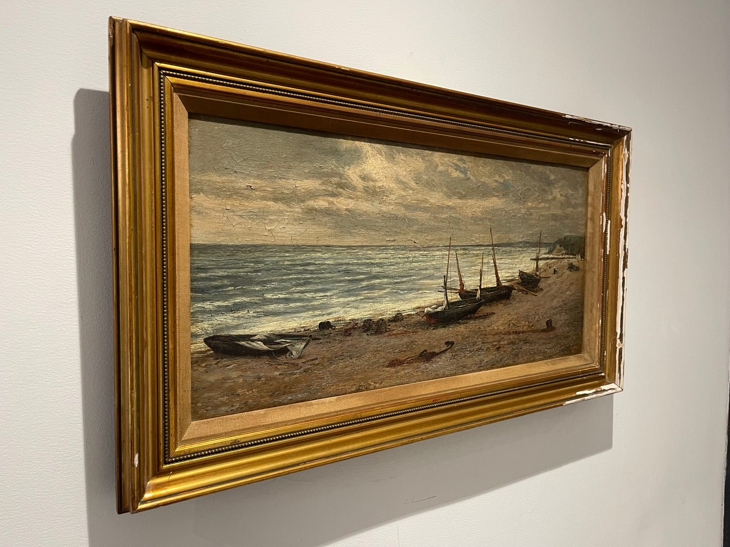 Albert Hodder 1845-1911 Original Oil Painting - Charmouth Beach, Dorset