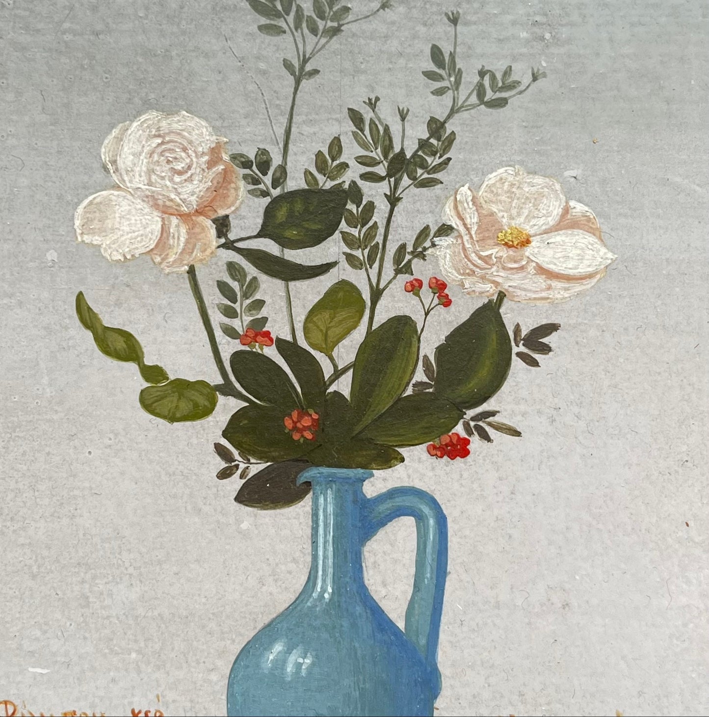 Michalis Makroulakis (b.1940) - Oil Painting - Still Life Flowers