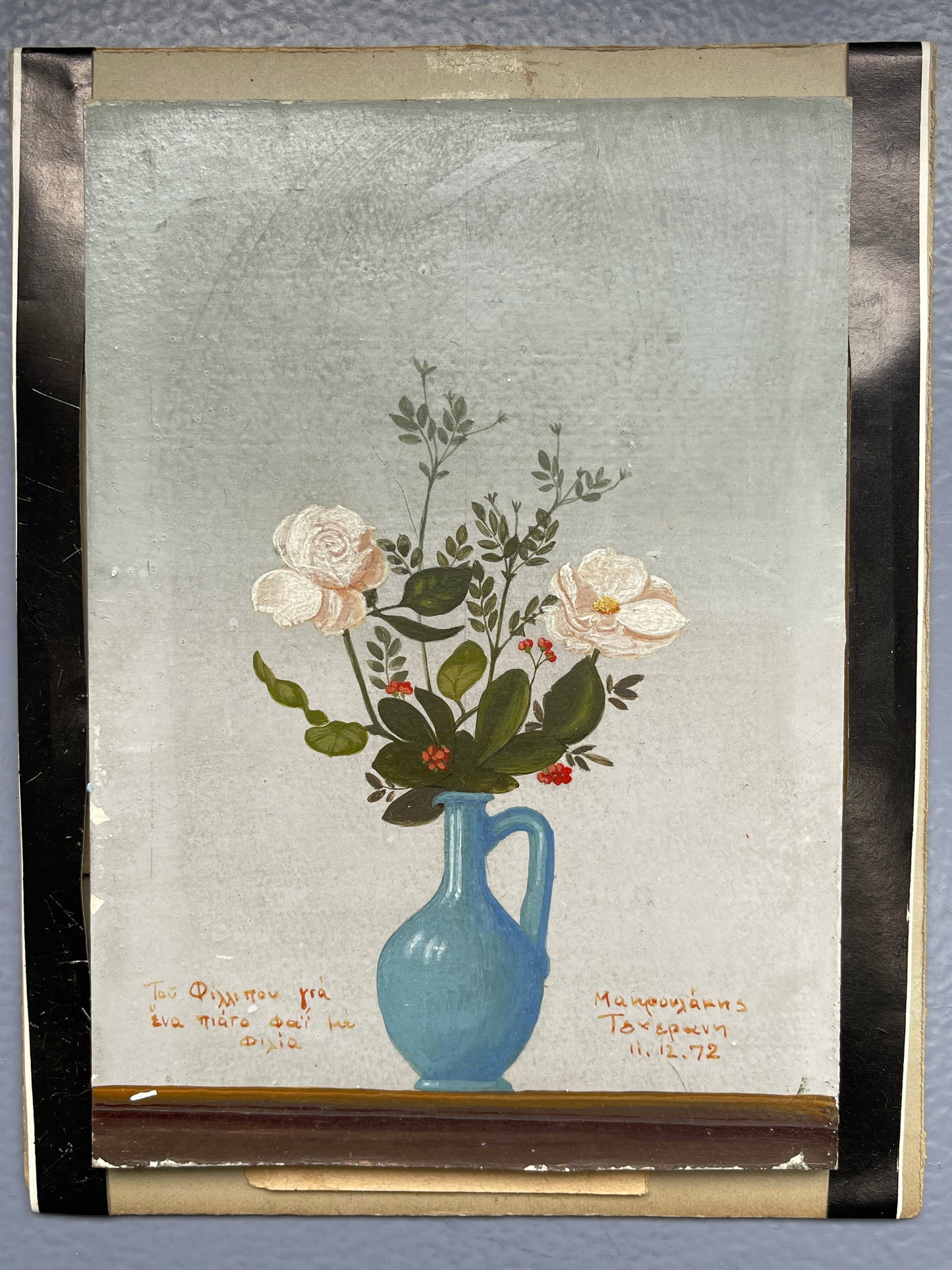Michalis Makroulakis (b.1940) - Oil Painting - Still Life Flowers