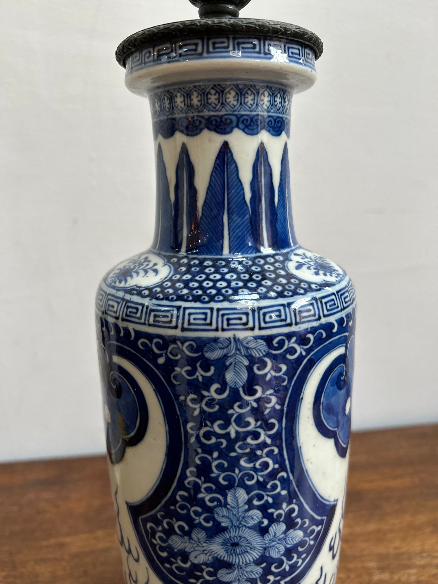 Kangxi Porcelain Vase Converted Lamp