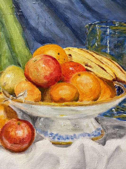 Dutch Mid Century Still Life Oil on Canvas