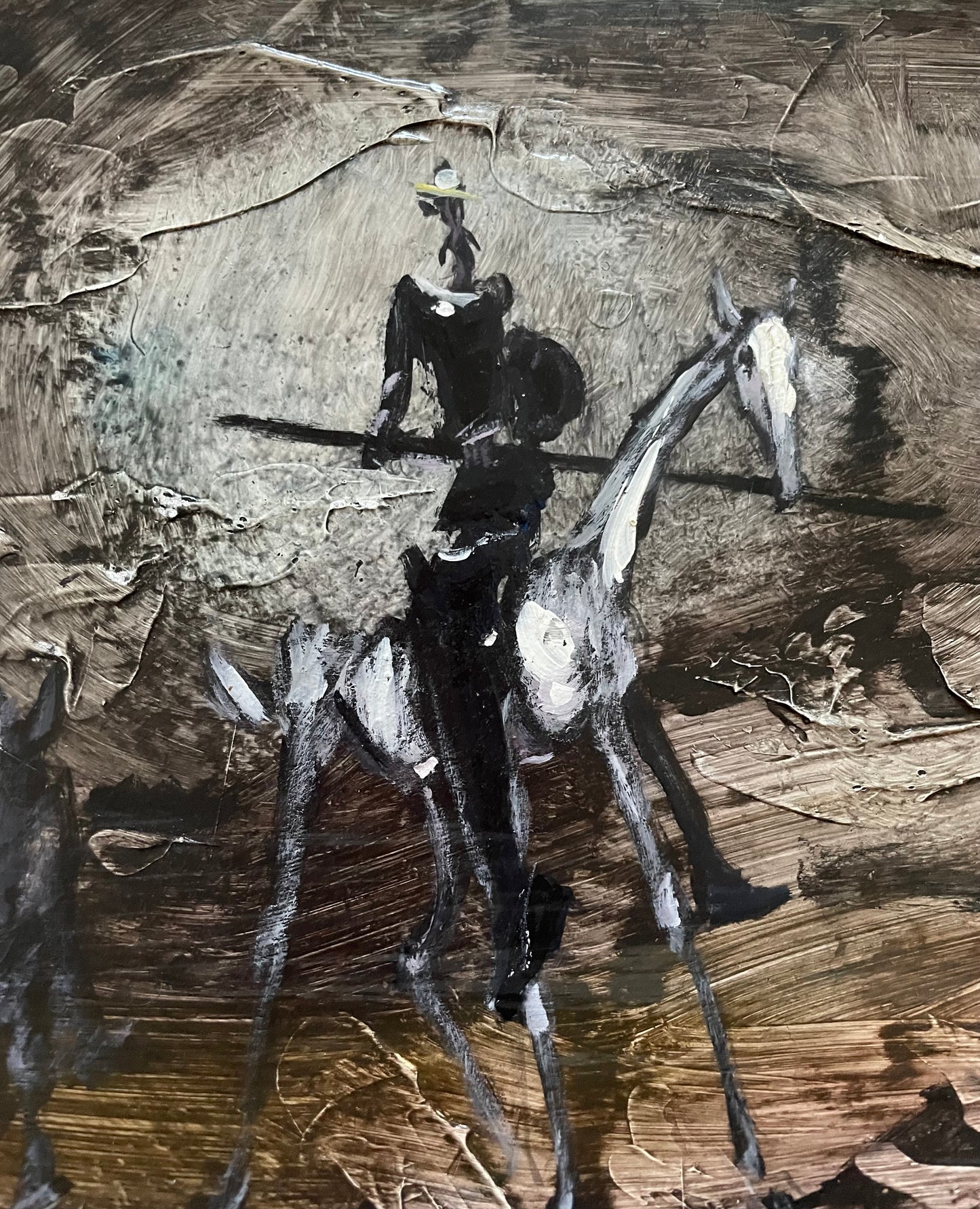 Don Quixote Oil on Board by RW 1968