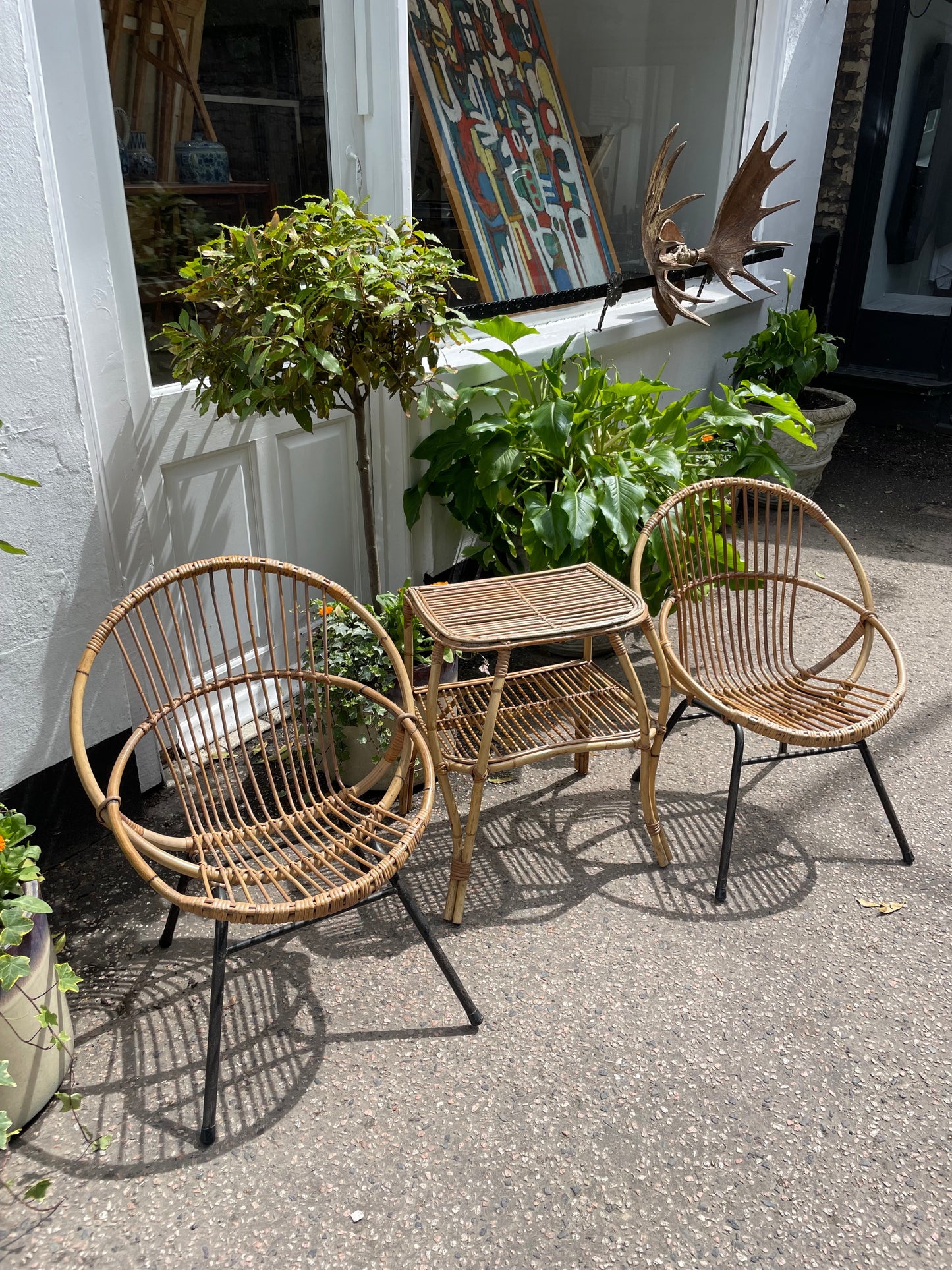 French Bamboo Satellite Chairs C.1950's