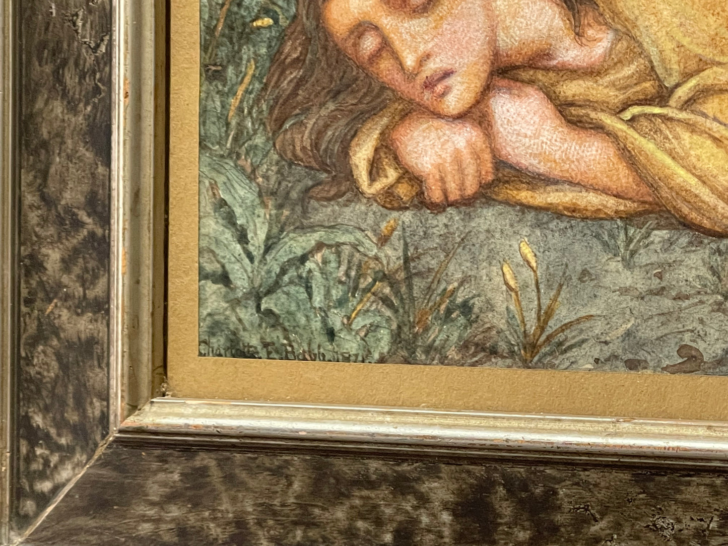Charlotte Elizabeth Babb 1830 – 1906 Original Pre-Raphaelite Watercolour