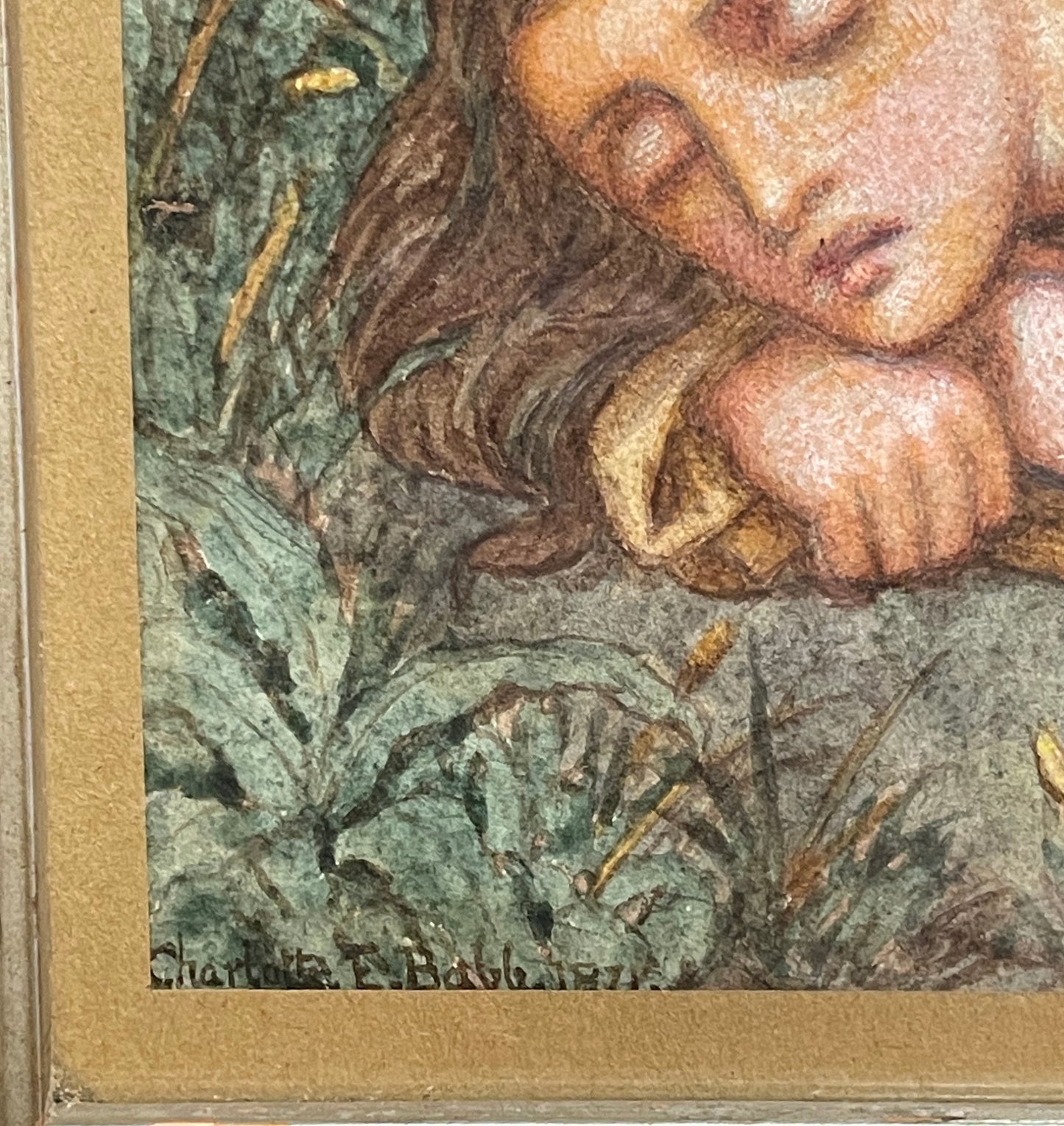 Charlotte Elizabeth Babb 1830 – 1906 Original Pre-Raphaelite Watercolour