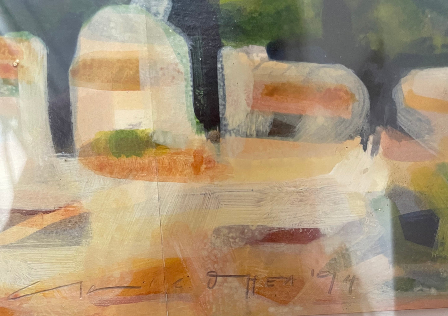 Abstract Landscape Oil on Paper