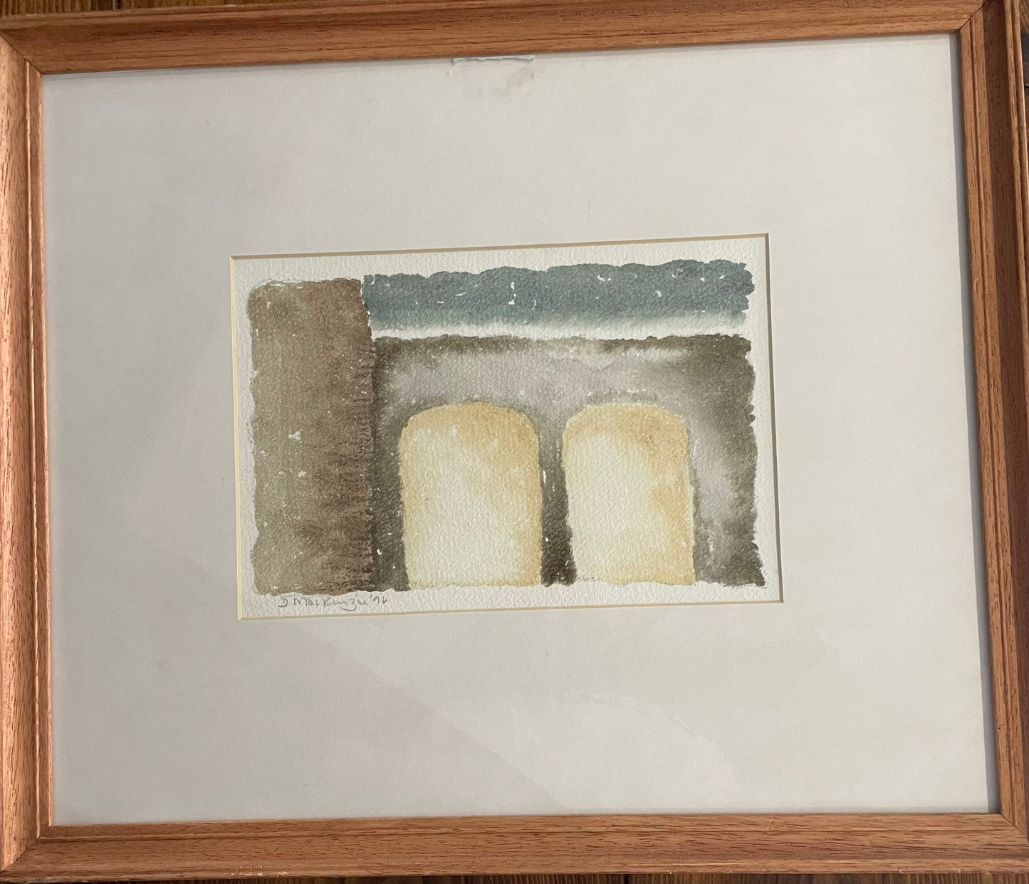 Donal Mckenzie "Torino Showers" Watercolour on Paper 1996