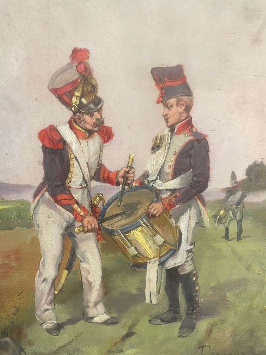 Tamburino olio su tela metà del XIX secolo