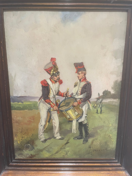 Tamburino olio su tela metà del XIX secolo