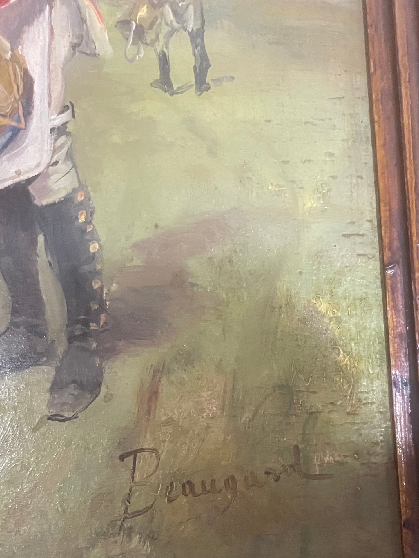 Tamburino olio su tela metà del XIX secolo