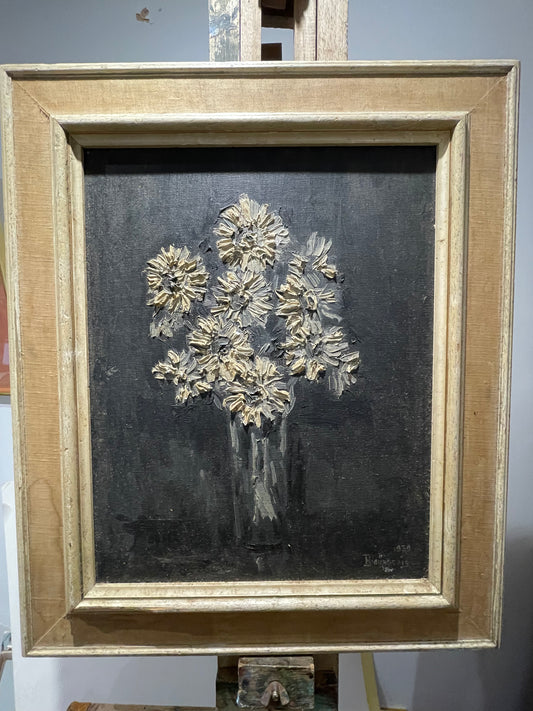 Mid Century Minimalist Signed Beorgious 1959 in Period Frame