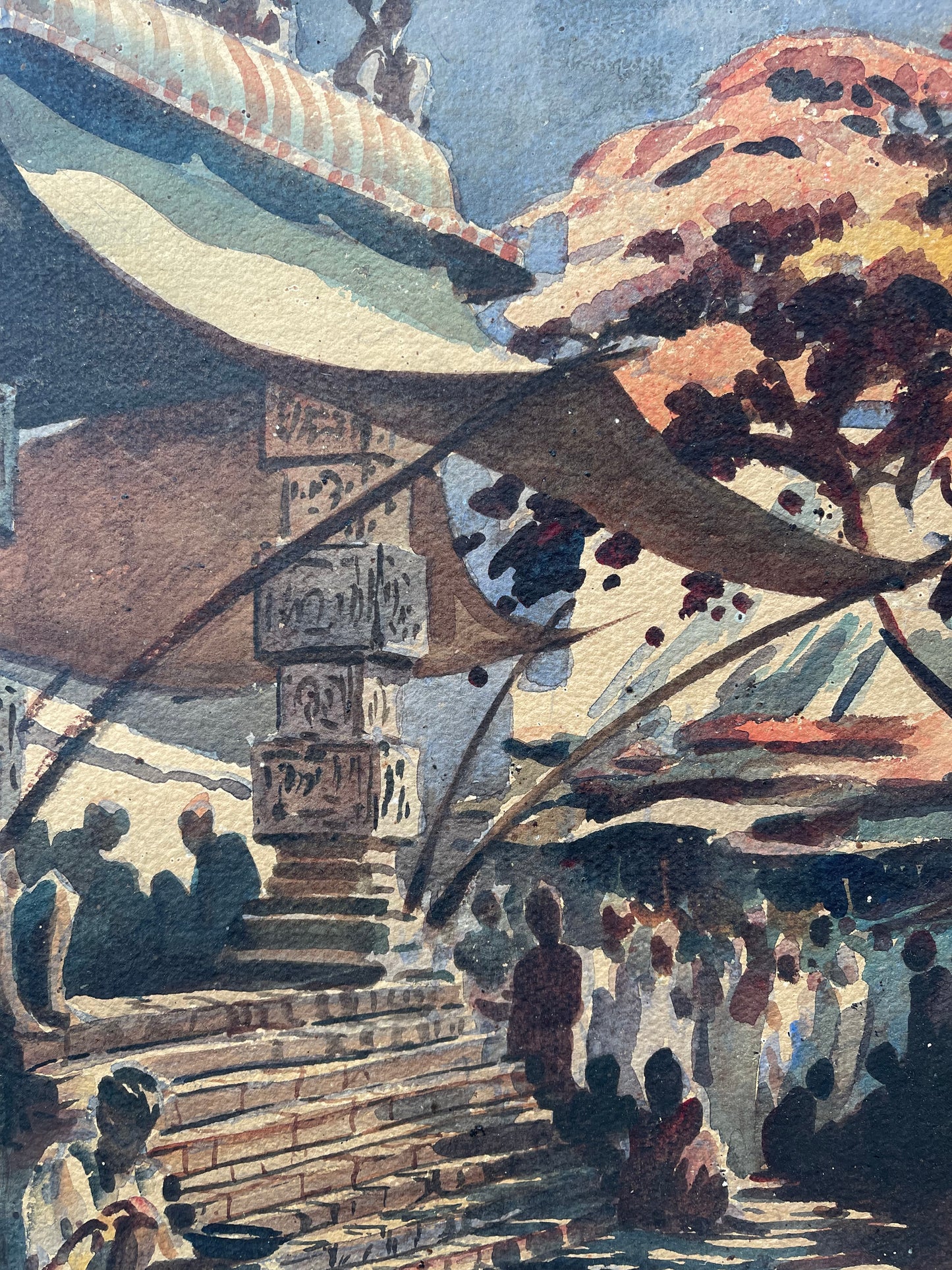 Indian market scene c1940