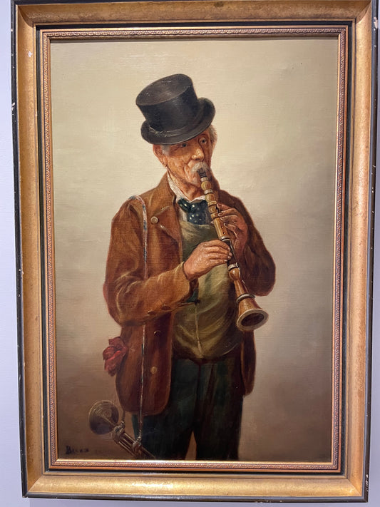 Ritratto di un musicista ambulante intorno al 1920