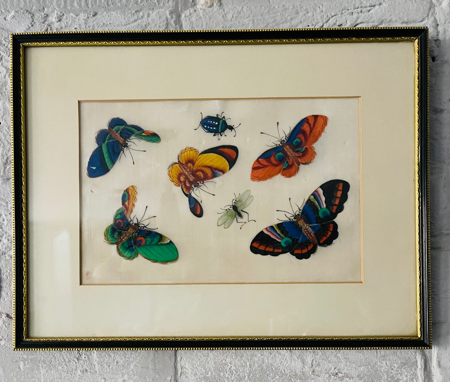 Pittura cinese su carta di riso del XIX secolo, intorno al 1860 circa