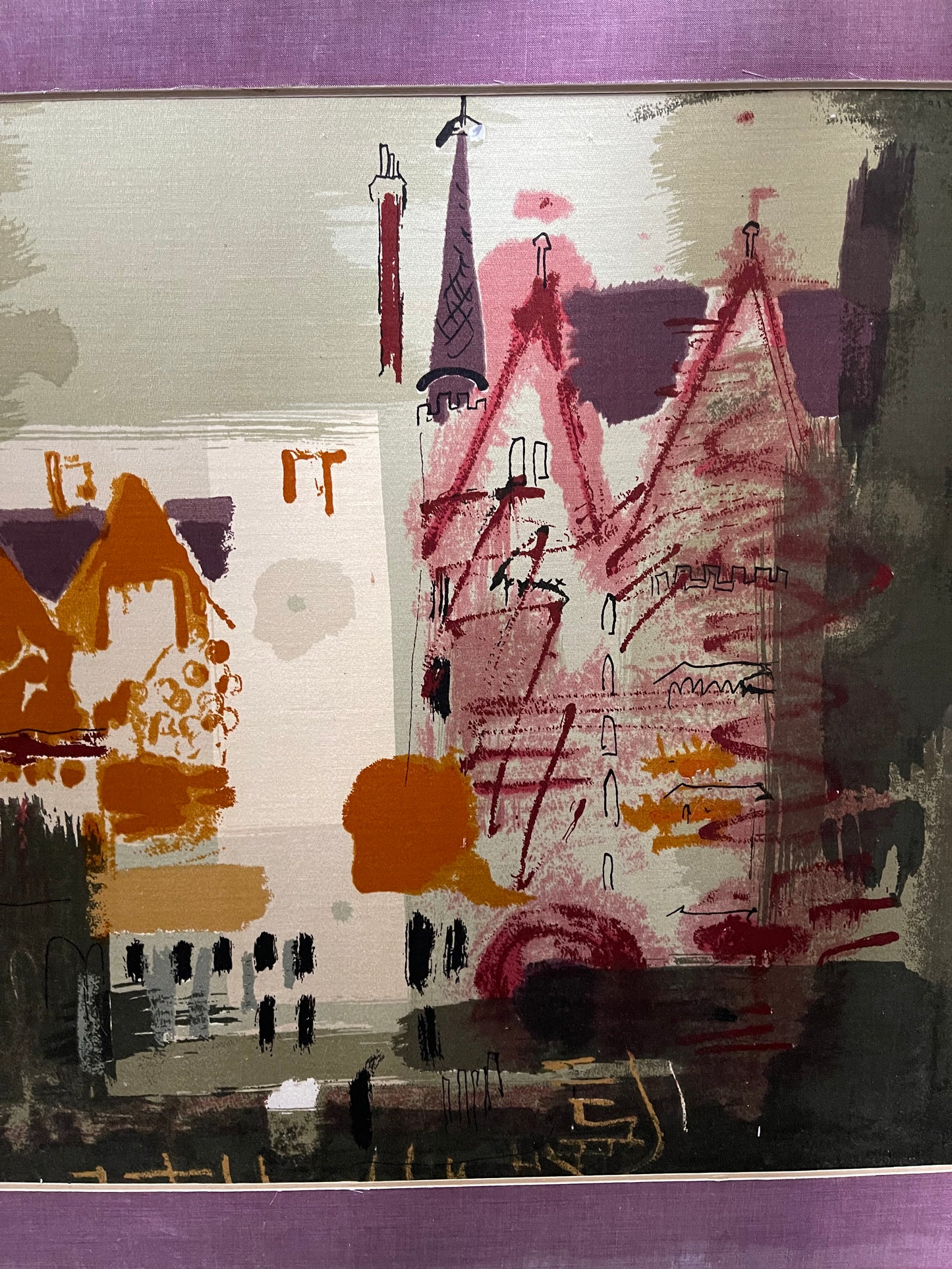 Original John Piper Screen printed Fabric c1960