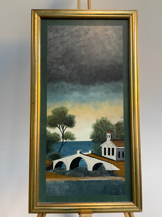 Church by the Water Oil on board by Harry Levinson
