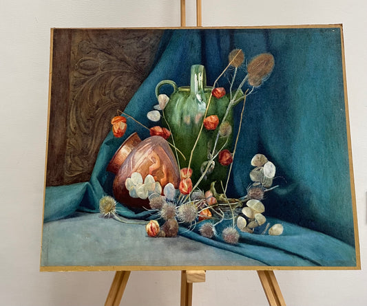 Scottish Thistle Stunning Still Life Watercolour.