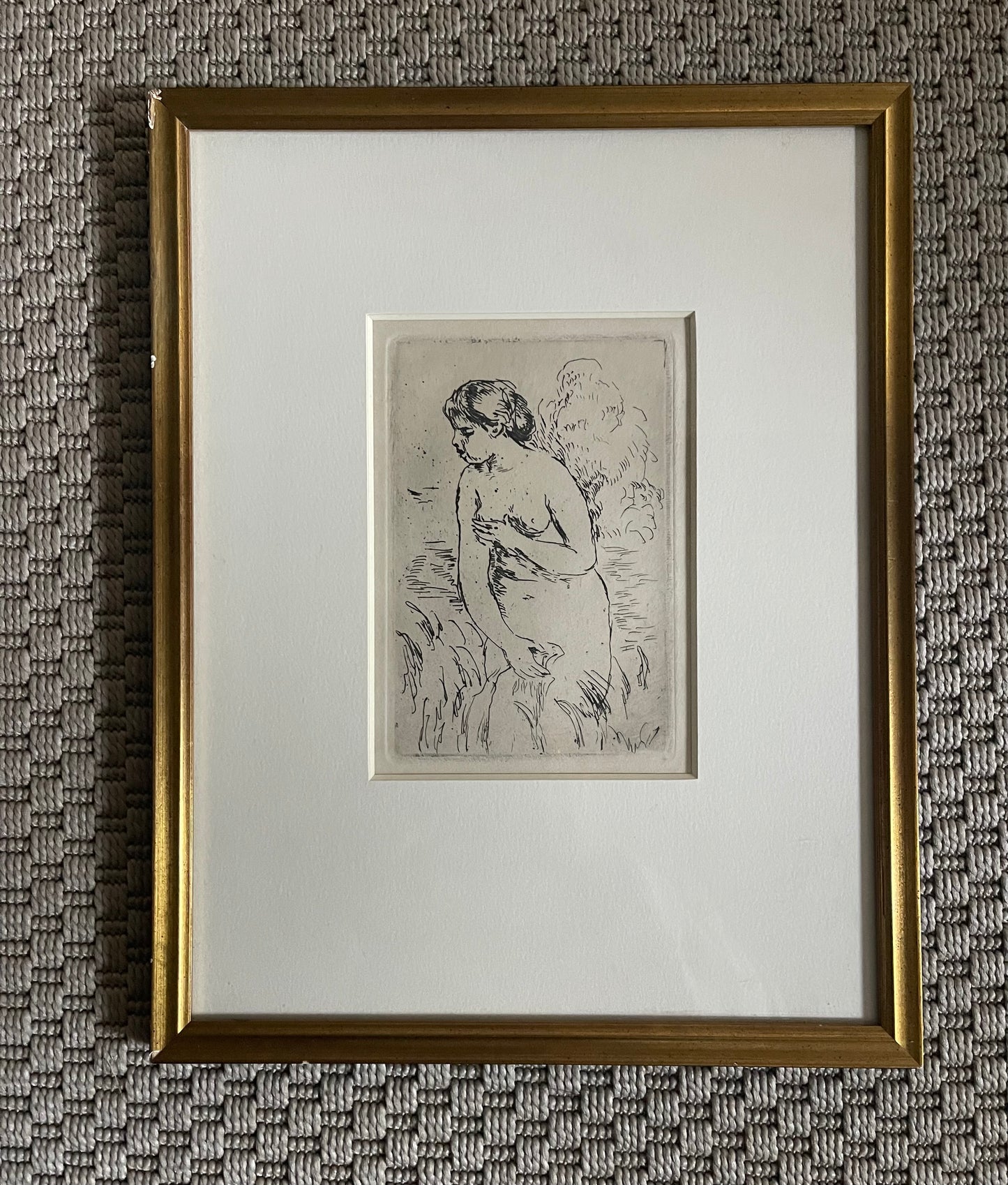 PIERRE-AUGUSTE RENOIR Etching "The Standing Bather"