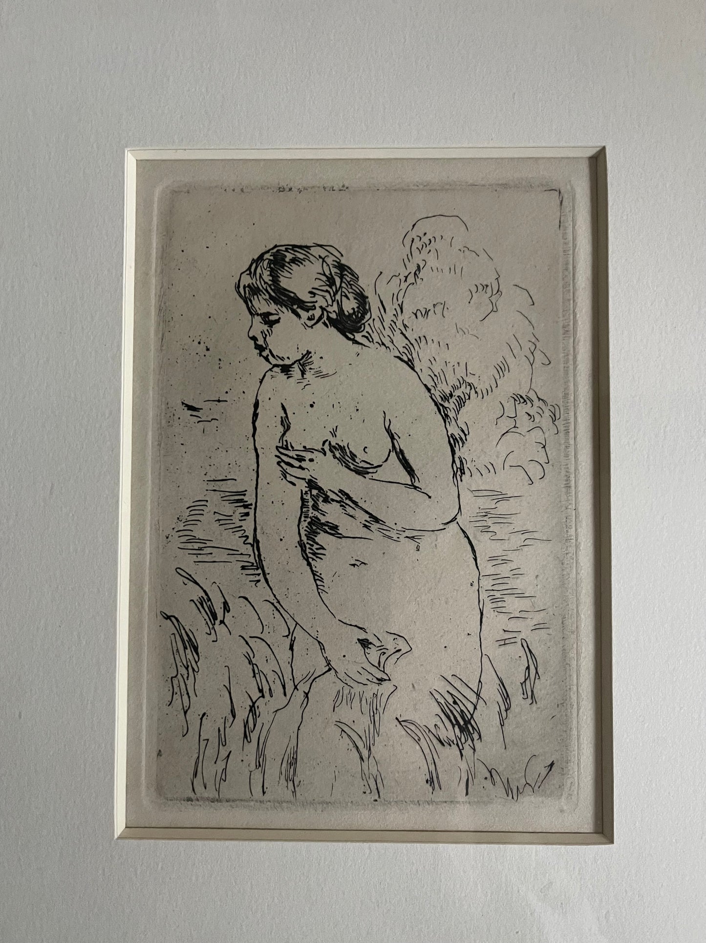 PIERRE-AUGUSTE RENOIR Etching "The Standing Bather"